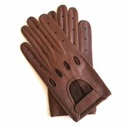Gants en Cuir de Pécari, Vison, Pompeia, Non Doublés.
