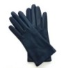 Gants en Cuir d'Agneau Bleu Marine Capucine Doublés Cachemire.