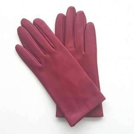 Gants en Cuir d'Agneau New Rose Antique Capucine Doublés Soie.