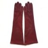 Gants en Cuir d'Agneau Rouges Séraphine Doublés Soie.