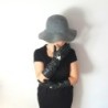Gants en Cuir d'Agneau Noirs et Blancs Diana Doublés Soie.