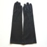 Gants en Cuir d'Agneau Noirs et Blancs Diana Doublés Soie.