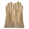 Gants en Cuir d'Autuche et Pécari Otmeal Non Doublés.