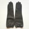 Gants en Cuir d'Agneau Gris Mima Doublés Cachemire.