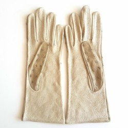 Gants en Cuir d'Autuche et Pécari Otmeal Non Doublés.