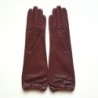 Gants en Cuir d'Agneau Bordeaux Mima Doublés Soie.