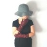 Gants en Cuir d'Agneau Bordeaux Mima Doublés Soie.
