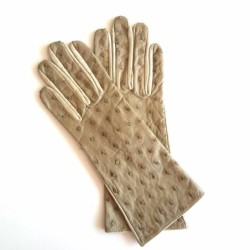 Gants en Cuir d'Autuche et Pécari Otmeal Non Doublés.
