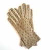 Gants en Cuir d'Autuche et Pécari Otmeal Non Doublés.