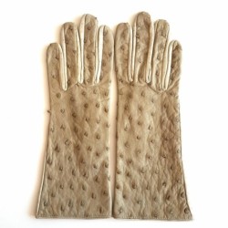 Gants en Cuir d'Autuche et Pécari Otmeal Non Doublés.