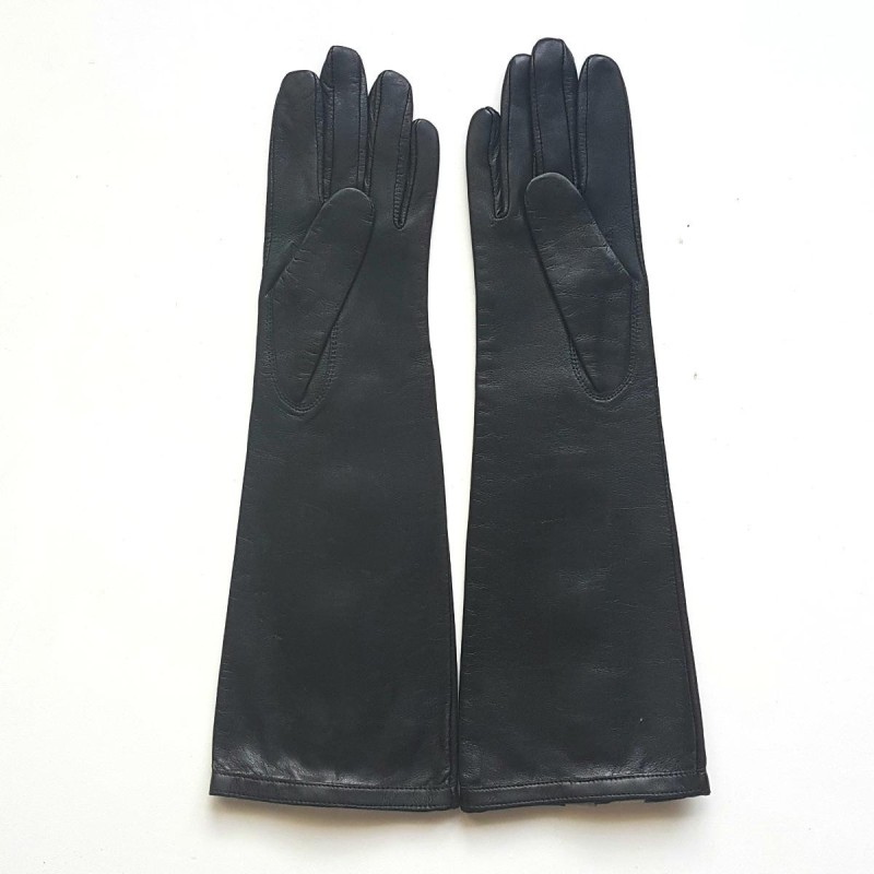 Gants en Cuir d'Agneau Noirs Vanille Peel Non Doublés