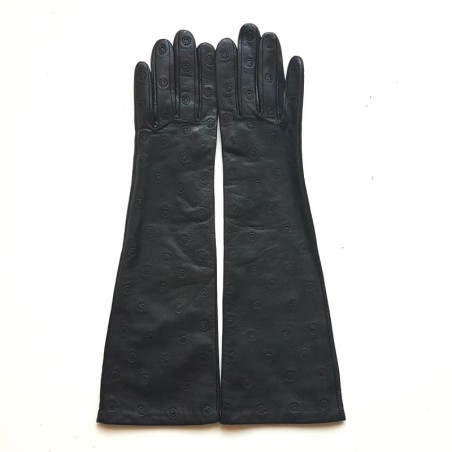 Gants en Cuir d'Agneau Noirs Pallini Doublés Soie.