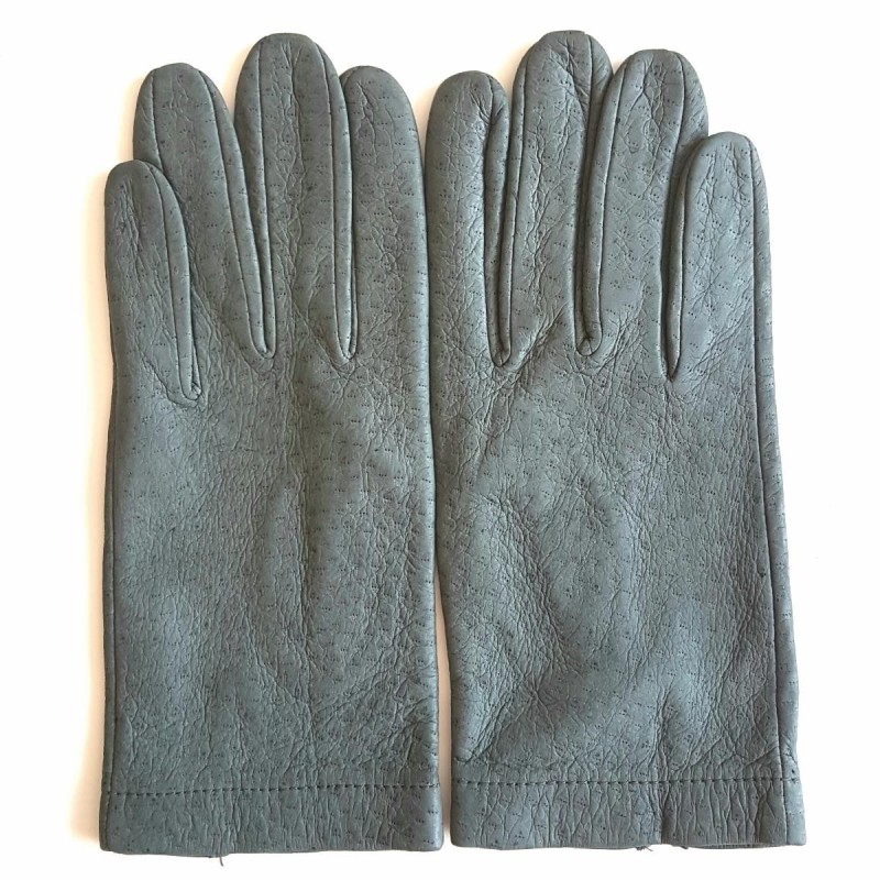 Gants en Cuir de Pécari Gris Jean Non Doublés.