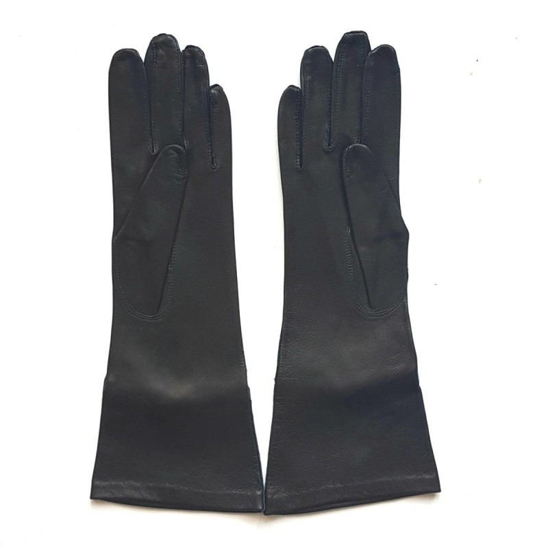 Gants en Cuir d'Agneau Noirs Nelly Non Doublés