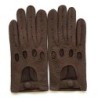 Gants en Cuir de Pécari Vison Ferdinand Non Doublés.