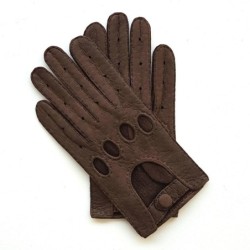 Gants en Cuir de Pécari Vison Ferdinand Non Doublés.