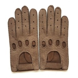Gants en Cuir de Pécari Cannelle Ferdinand Non Doublés.