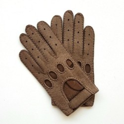 Gants en Cuir de Pécari Cannelle Ferdinand Non Doublés.