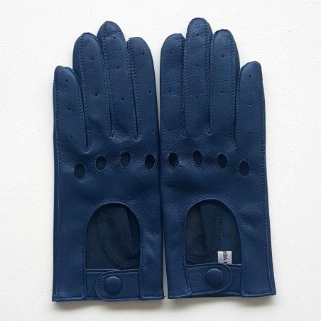 Gants en Cuir d'Agneau Indigo Audrey Non Doublés.