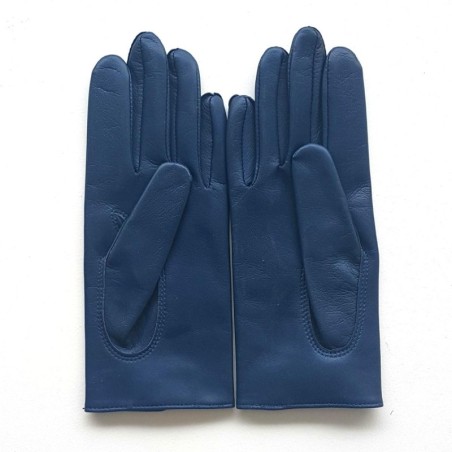 Gants en Cuir d'Agneau Indigo Audrey Non Doublés.