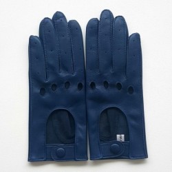 Gants en Cuir d'Agneau Indigo Audrey Non Doublés.