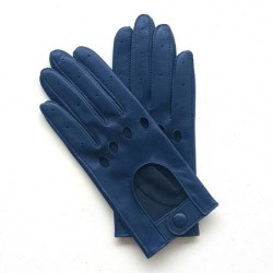 Gants en Cuir d'Agneau Indigo Audrey Non Doublés.