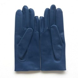 Gants en Cuir d'Agneau Indigo Audrey Non Doublés.