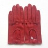 Gants en Cuir d'Agneau Rouge Audrey Non Doublés.