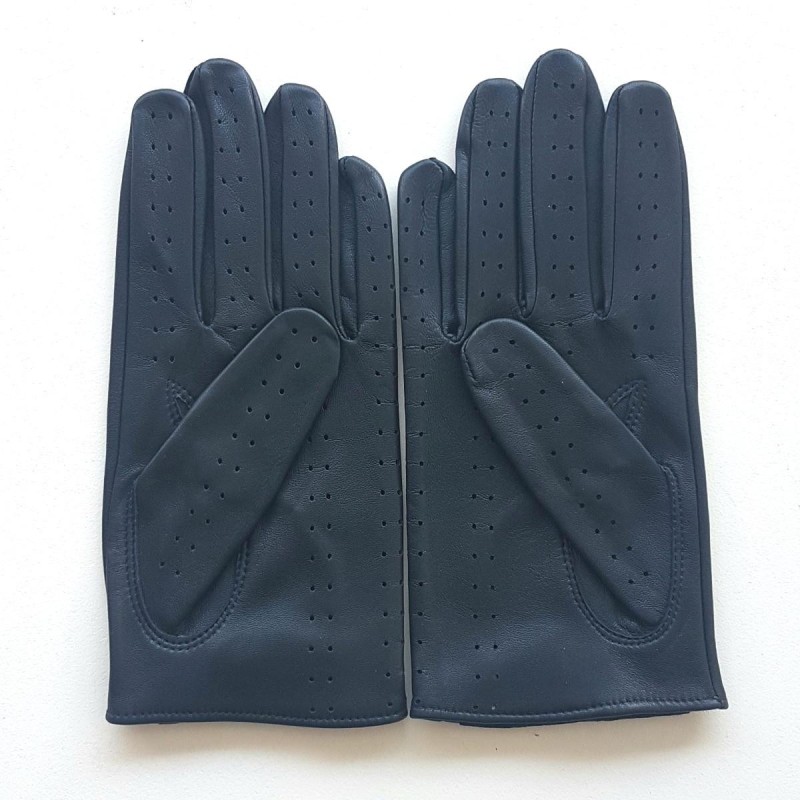 Gants en Cuir d'Agneau Navy Ayrton Non Doublés.