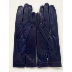 Gants en Cuir d'Agneau Bleu Marine Capucine Non Doublés.
