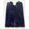 Gants en Cuir d'Agneau Bleu Marine Capucine Non Doublés.