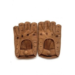Mitaines en Cuir de Pécari Cork Mathéo Bis Non Doublés.