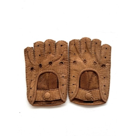 Mitaines en Cuir de Pécari Cork Mathéo Bis Non Doublés.