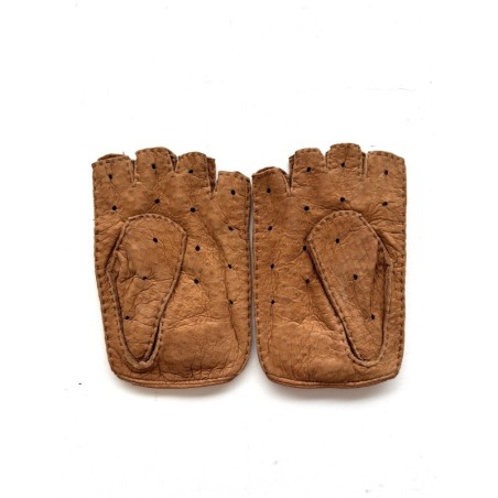 Mitaines en Cuir de Pécari Cork Mathéo Bis Non Doublés.