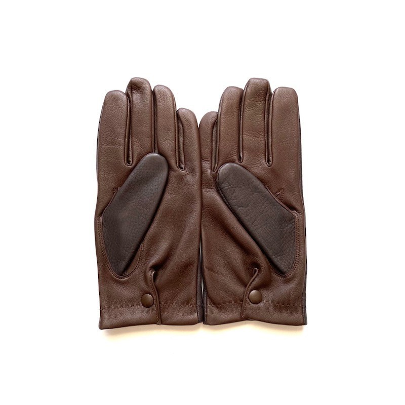 Gants Cuir Cerf Agneau Marron Chocolat Jean Marie Doublés Cachemire.
