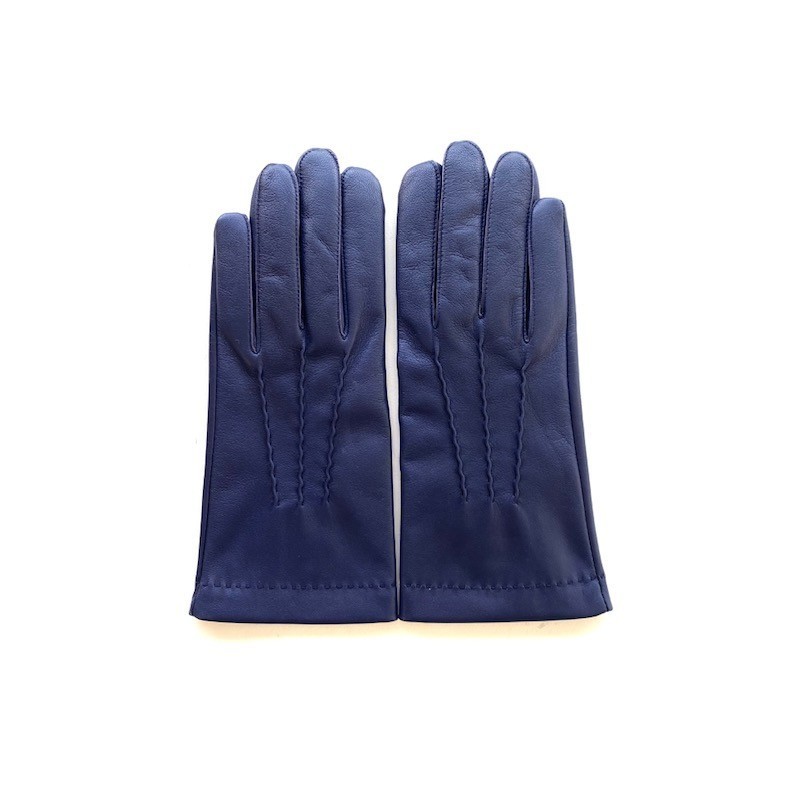 Gants en Cuir d'Agneau Myrtille Henri Doublure Soie.