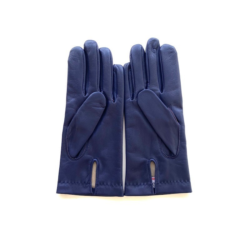 Gants en Cuir d'Agneau Myrtille Henri Doublure Soie.