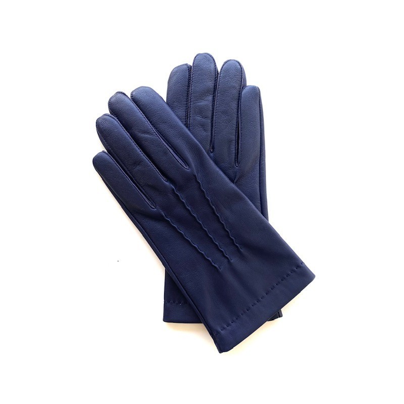 Gants en Cuir d'Agneau Myrtille Henri Doublure Soie.