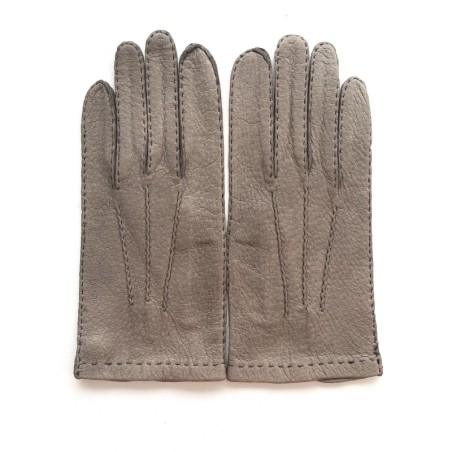 Gants en Cuir de Pécari Taupe Joseph Non Doublés.