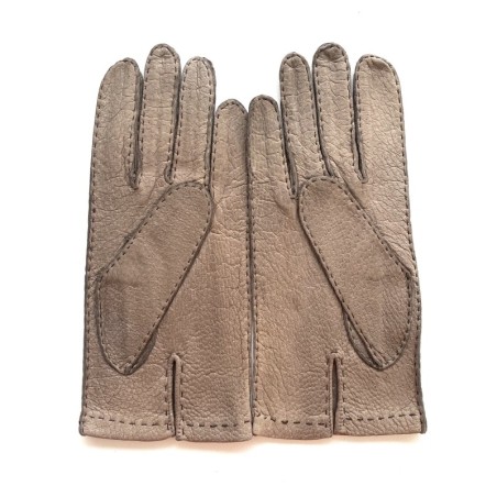 Gants en Cuir de Pécari Taupe Joseph Non Doublés.