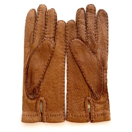 Gants en Cuir de Pécari Cork Patt Doublés Soie.