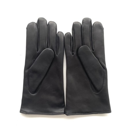Gants en Cuir d'Agneau Noir Cowboy Doublés Cachemire.