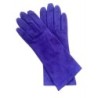 Gant en Cuir Chèvre Velours Violet Coline Bis Doublés Soie.