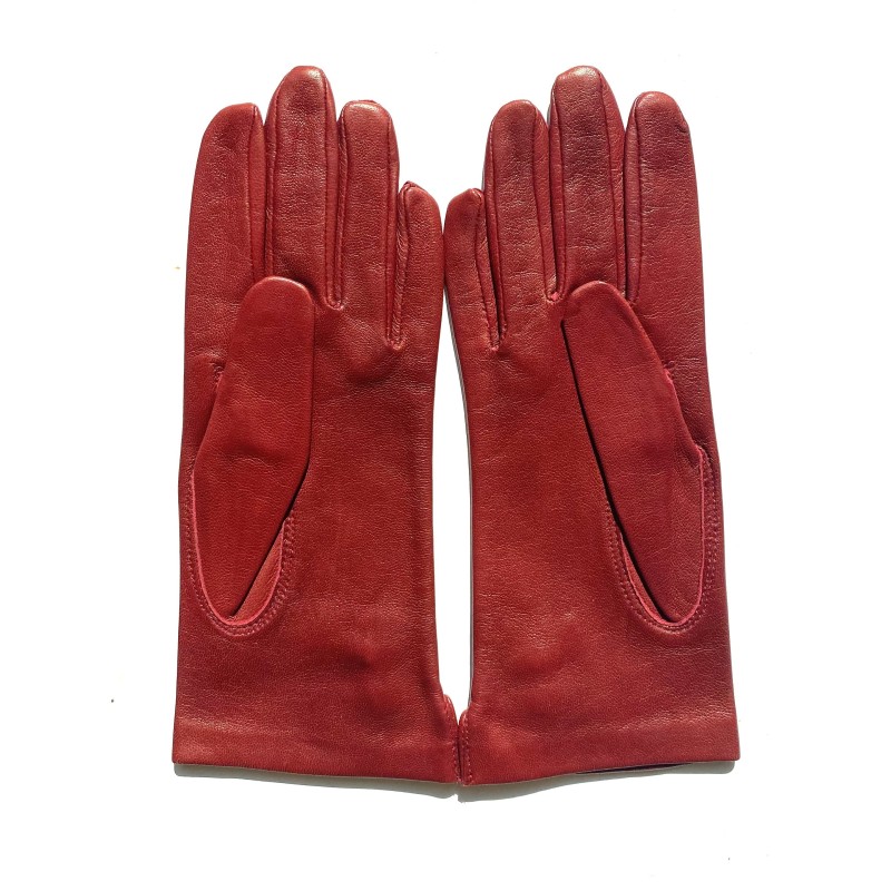Gants en Cuir d'Agneau Bordeaux Clémentine