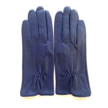 Gants en Cuir d'Agneau Prune Julie Doublés Soie.