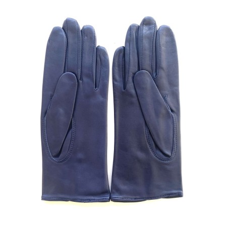 Gants en Cuir d'Agneau Prune Julie Doublés Soie.