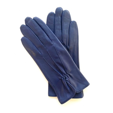 Gants en Cuir d'Agneau Prune Julie Doublés Soie.