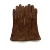 Gants en Cuir d'Agneau Lainé Mohagony Anastasia.