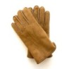 Gants en Cuir d'Agneau Lainé Chesnut Boris.