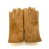 Gants en Cuir d'Agneau Lainé Chesnut Boris.
